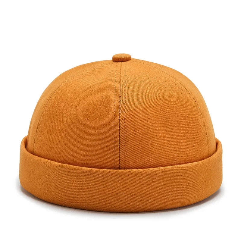 Vintage Palm Embroidery Beanie Hats Men's Docker Cap Spring Landlord Hat Unisex Hip Hop Brimless Hat Adjustable Bonnet Beanies