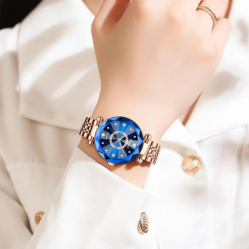 Women's Watch Light Luxury Fashion Diamond Set Quartz Watch Elegant Waterproof Clock Reloj V005