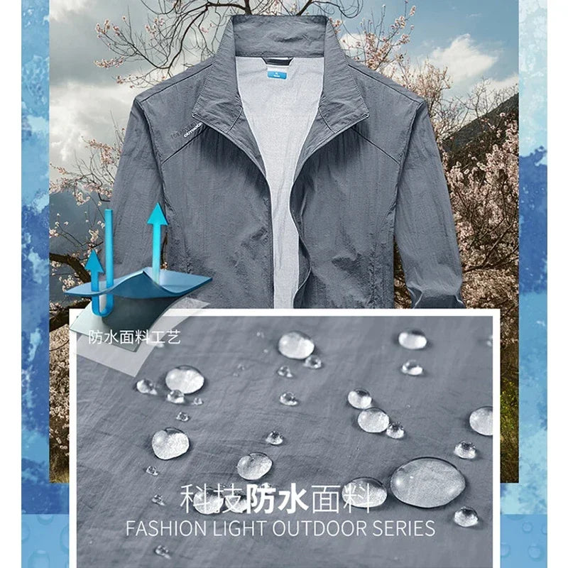 Summer Jackets Men Windbreaker Coats Male Sunscreen Clothing Traveling Camping Jacket Ultrathin Cycling Fishing Tops Hiking Wear