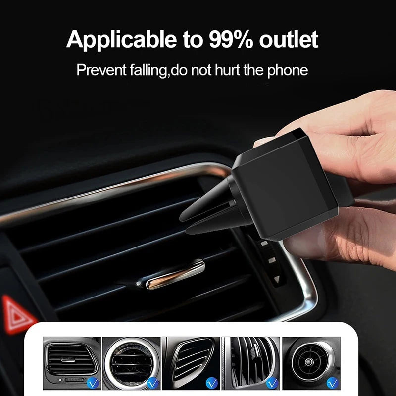 Support universel pour téléphone portable sur grille d'aération de voiture, mini support pour téléphone portable, navigation, climatisation