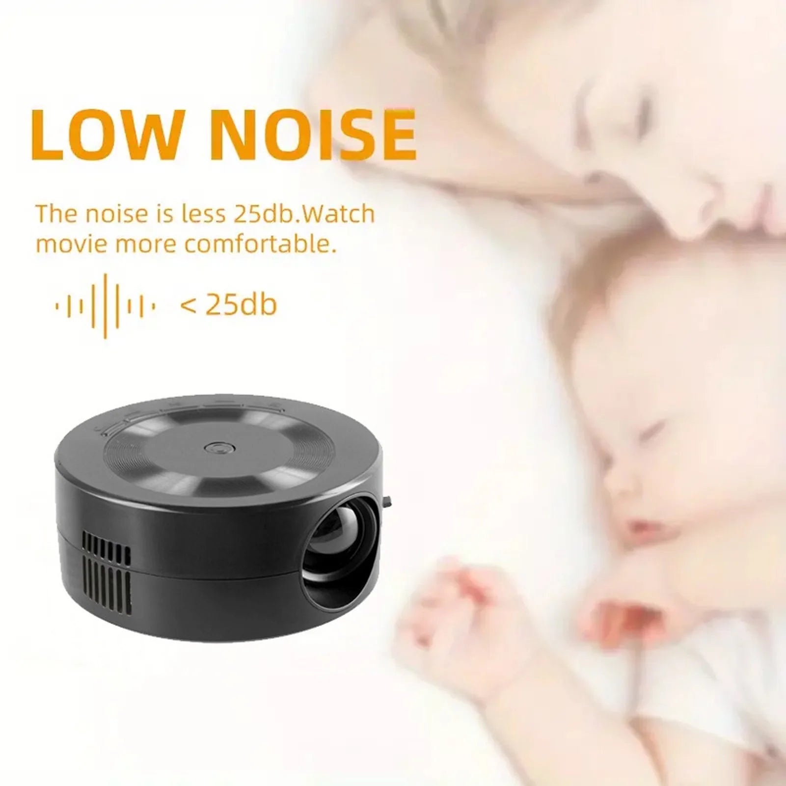 Projector Same Screen Function Small Home Projector Built in Speaker 1080p Eye  Portable for Android for Phone