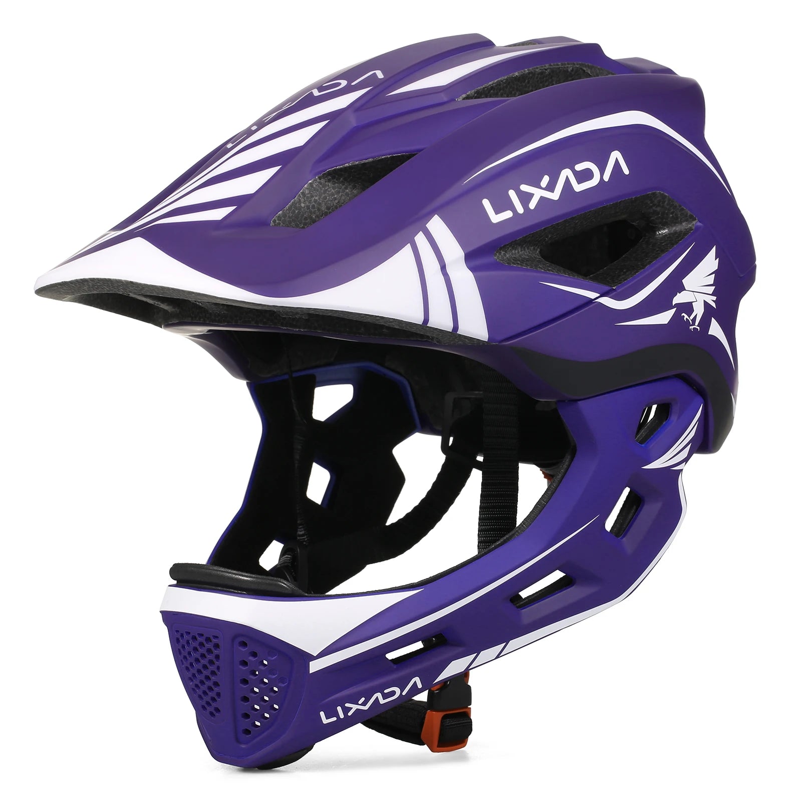 Kids Detachable Full Face Helmet Children Sports Safety Bike Helmet Protective Gear Cycling Skateboarding Roller Skating Scooter