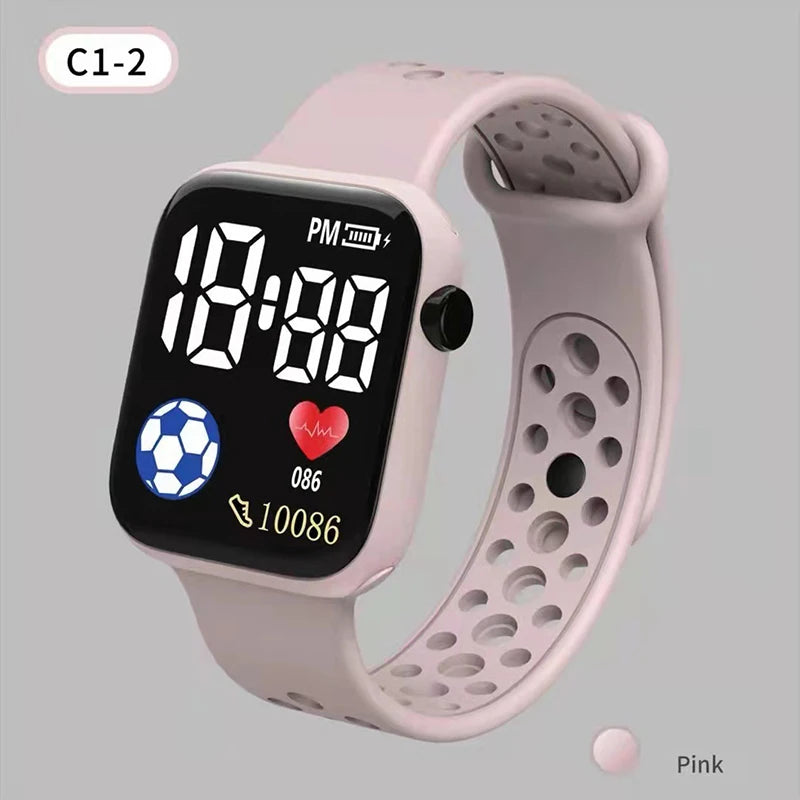 LED Digital Watch For Kids Boys Sports Waterproof Watches Girls Silicone Digital Watch Casual Childrens Electronic Reloj