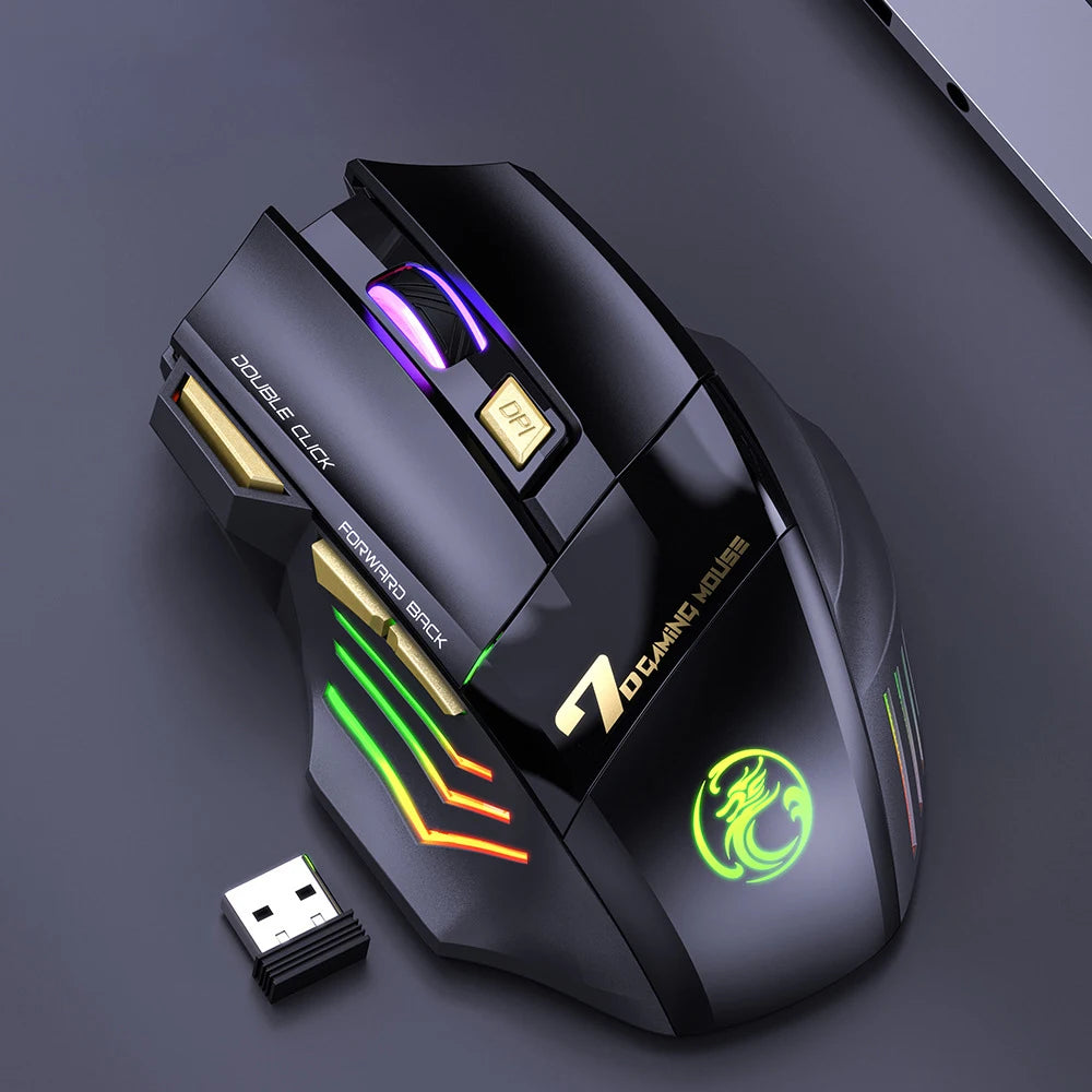 7 Buttons Rechargeable Wireless Mouse Gamer Gaming Mouse Ergonomic Computer Mice For Computer PC Gamer Mouse Laptop Accessories