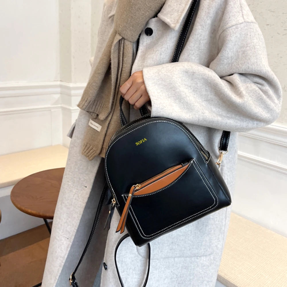 Cartera corta de lujo de diseñador para mujer, de cuero genuino, monedero de marca de moda con iniciales personalizadas, tarjetero de piel de vaca para señora