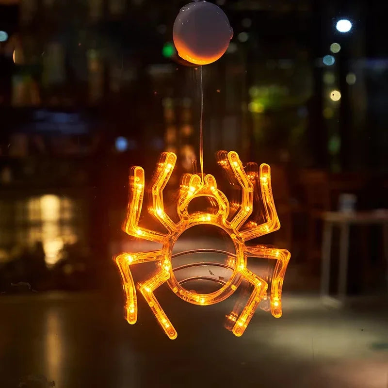 Halloween Led String Lights Ghost Pumpkin Spider Hat Modeling Lamp with Suction Cup Festival Party Halloween Decoration New