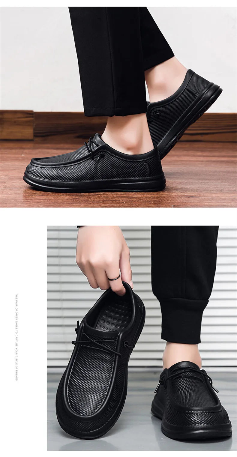 Men's Kitchen Working Shoes Non-slip Waterproof Chef Shoes  Fashion Men Casual Work Shoes Outdoor Water Shoes Plus Size 40-47