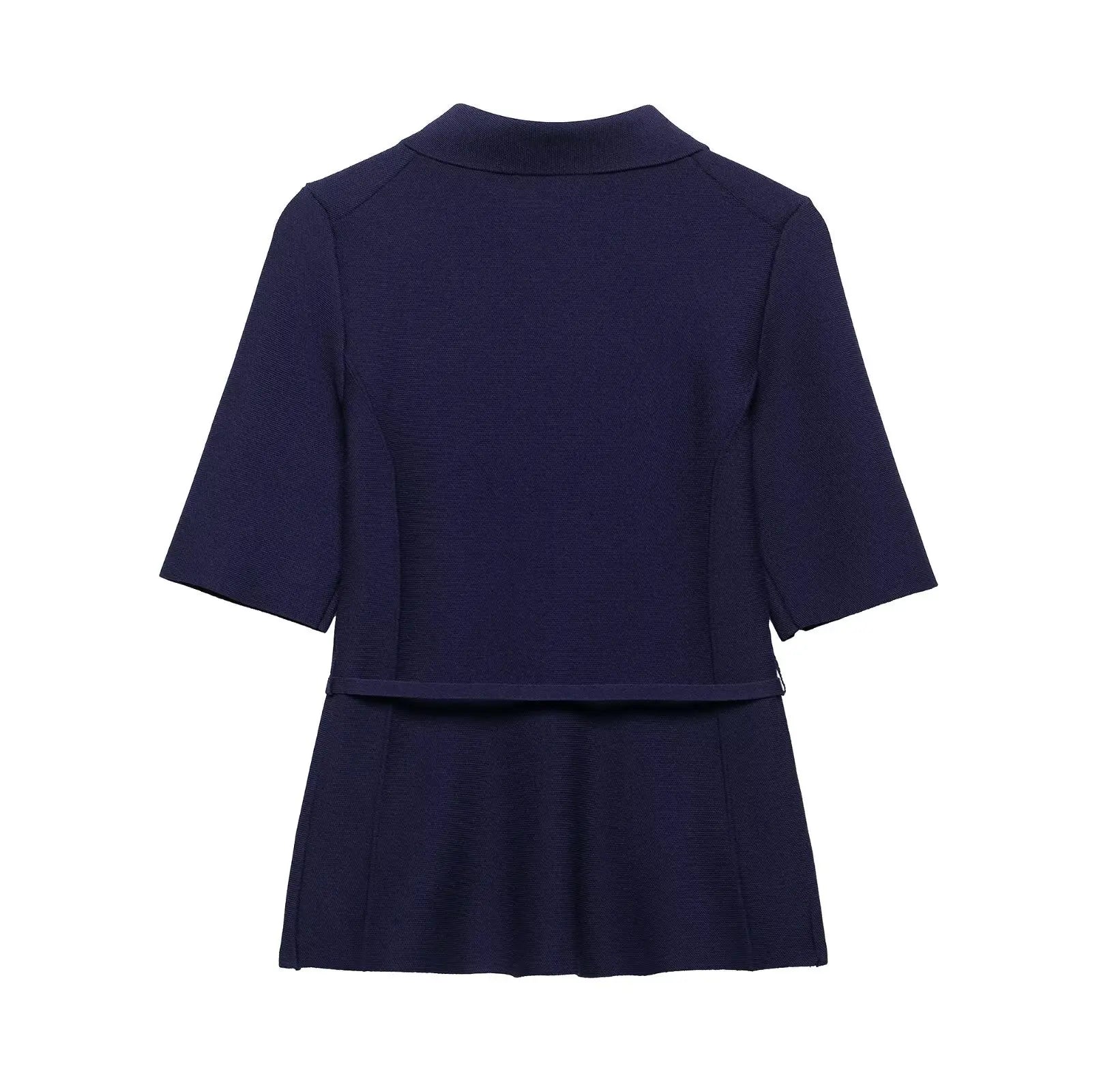 Women's knitted mid-length skirt suit 2-piece set new fashion belted cardigan jacket women's office commuting casual suit female