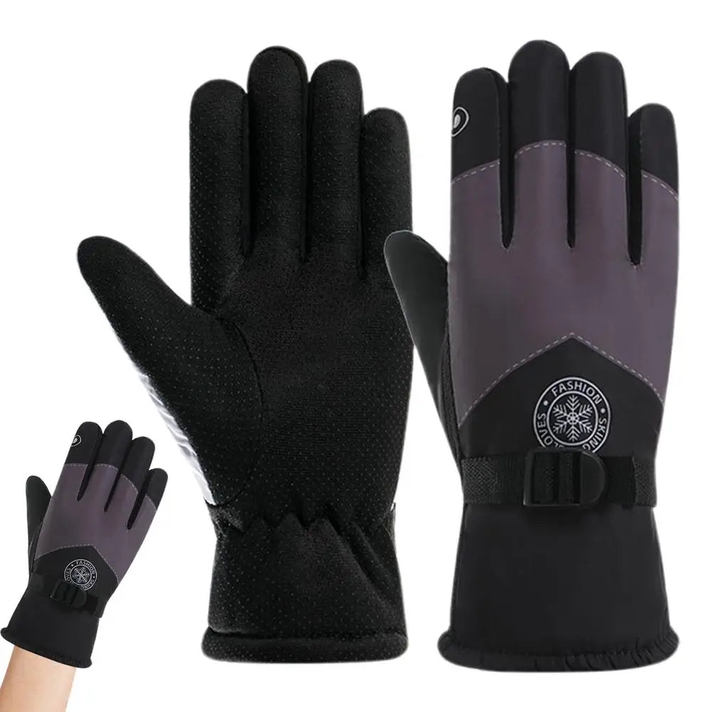 Guantes de esquí, guantes de nieve multifuncionales con pantalla táctil, guantes de nieve cálidos a prueba de viento, guantes cálidos de invierno para esquí y ciclismo para mujeres y