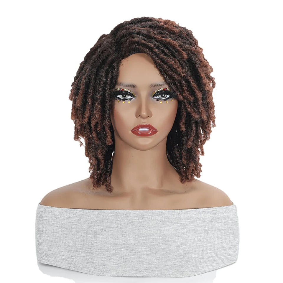 Pelucas de rastas para mujeres, niños y hombres de raza negra, peluca rubia corta rizada, pelucas afro grandes trenzadas, pelucas sintéticas trenzadas retorcidas