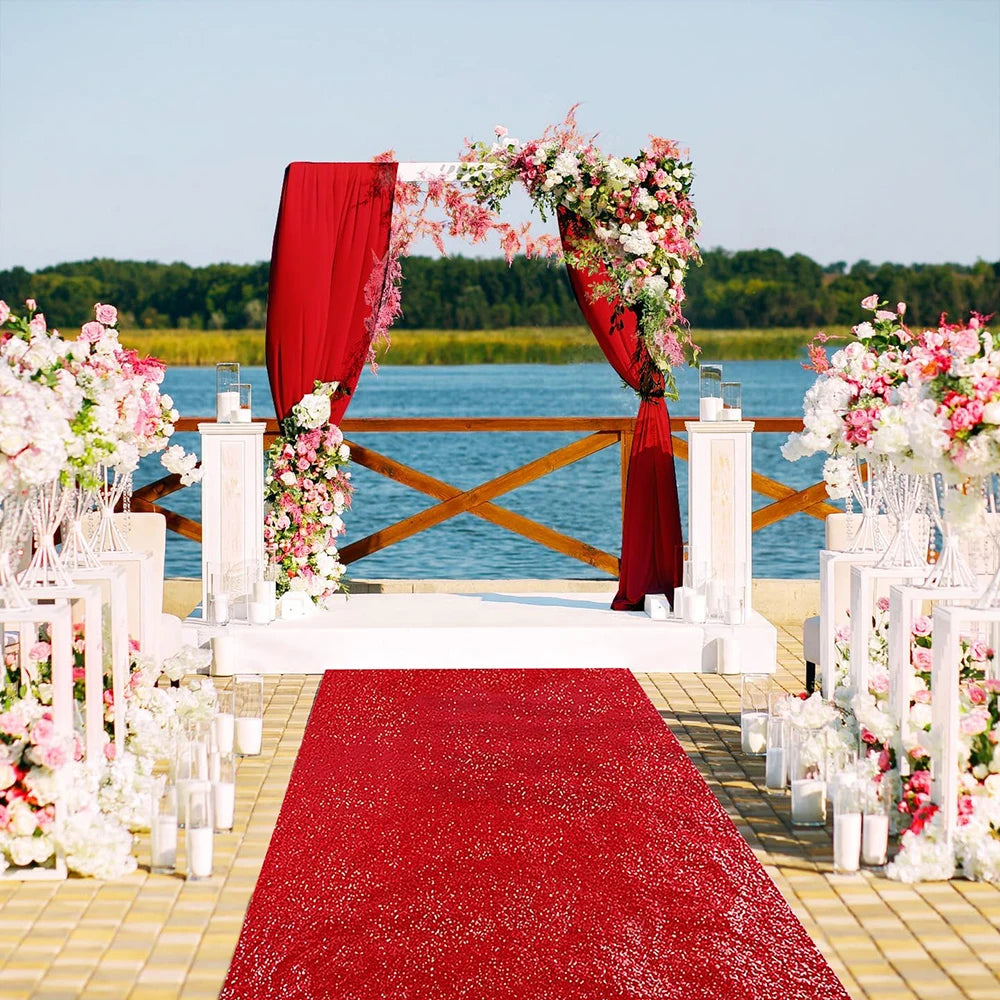 1PC Wedding Aisle Runner Jute Rustic Burlap Table Runners with Fringed Edge Runway Carpet for Weddings Party Bridal Shower Decor