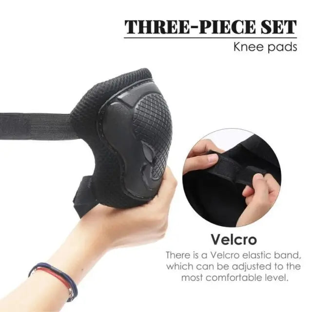 Women Men Elbow Wrist Knee Pads Protective Gear Set Skate Roller Cycling Bike 6pcs set of roller skating ice protection knee pad