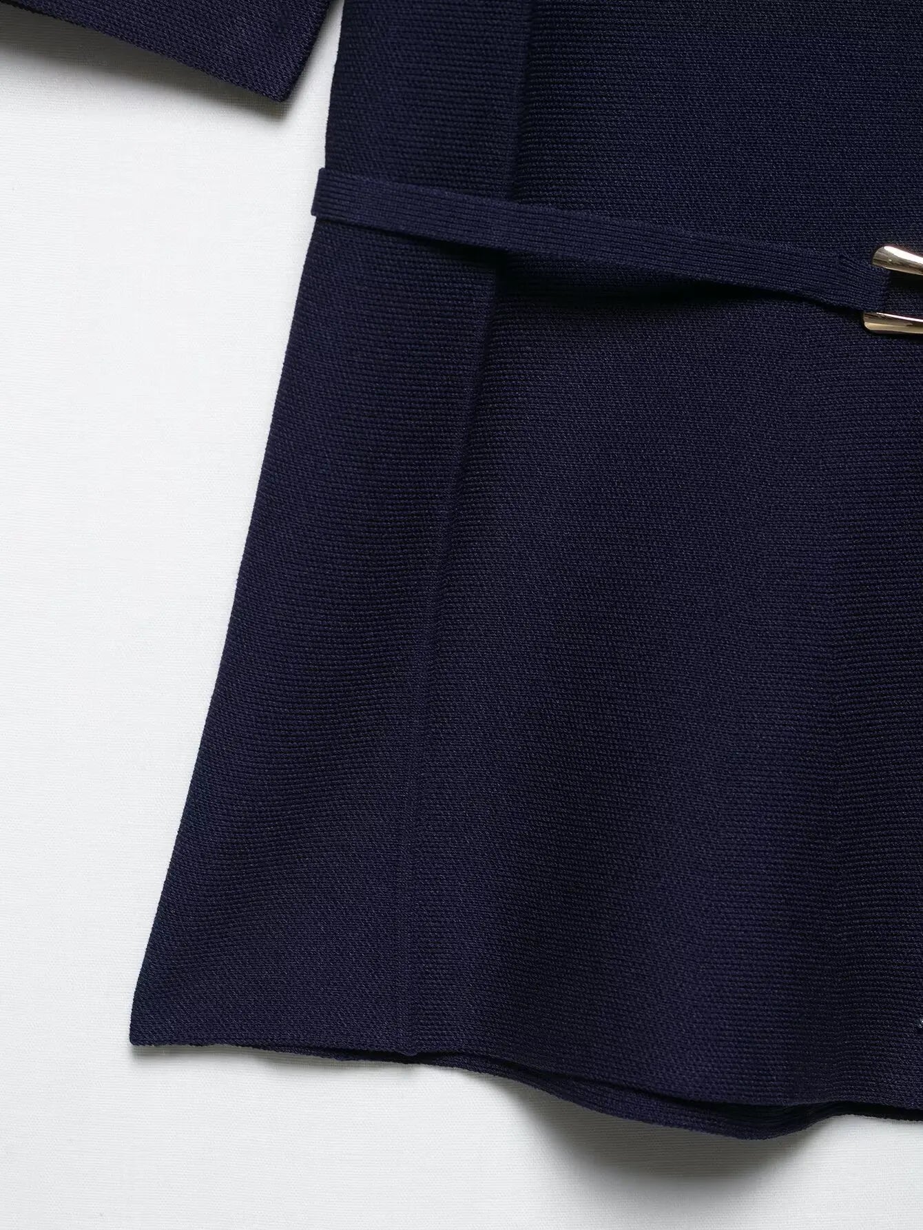 Women's knitted mid-length skirt suit 2-piece set new fashion belted cardigan jacket women's office commuting casual suit female