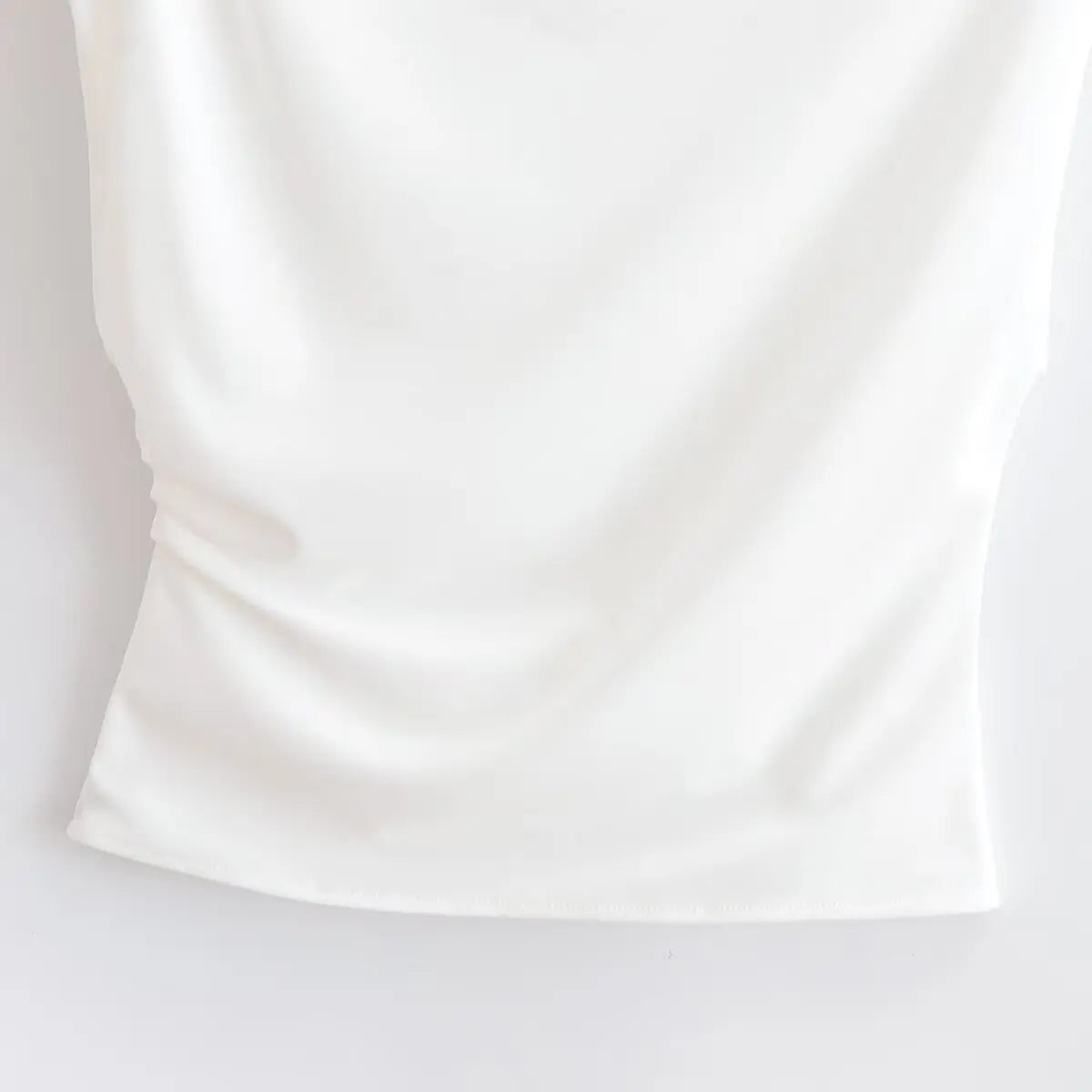 Women's Tops T-shirt Summer New Chic Slim Ruched Fashion Joker Summer T-shirt Tops Women's Street Fashion Youth Travel Tops