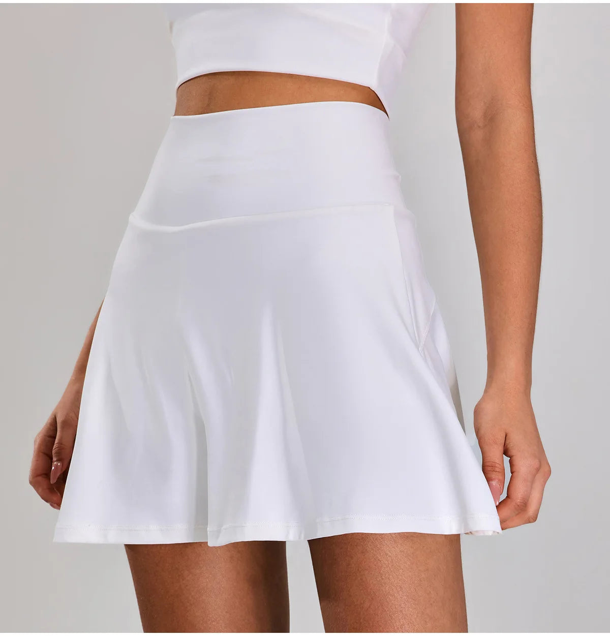 Yoga Short Skirt with Pocket Women High Waist Sports Short Skirt Lined Shorts Fitness Quick Dry Running Sport Golf Tennis Skirts