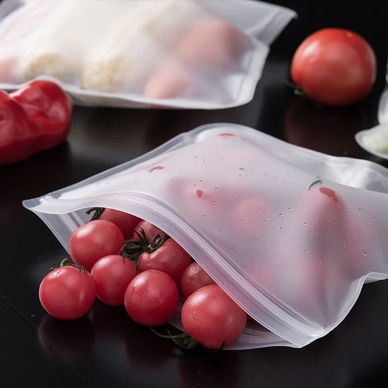 Bolsa de silicona reutilizable para alimentos