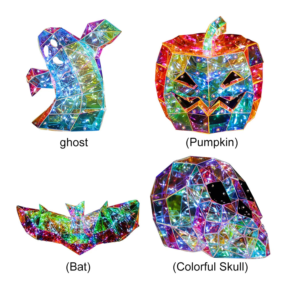 Gorgeous Shining LED Ghost Lights Halloween Decor Lights Halloween Ghost Decorations Halloween Light Up Ghost for Indoor Outdoor