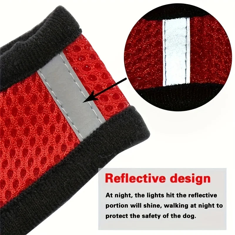 Arnés Ajustable para Gatos, Malla Transpirable Antiescape con Chaleco Reflectante y Correa de 1.5 m - Seguro, Duradero para Aventuras al Aire Libre