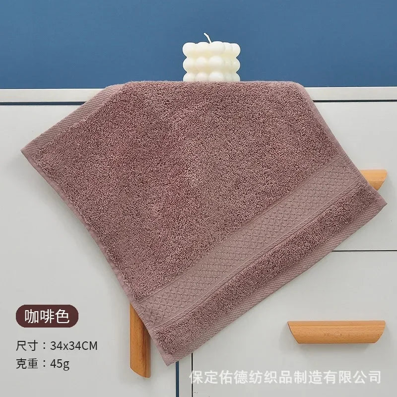 20 Colors Handkerchief Towels High Quality Cotton Small Towel Solid Color Soft Thick 34*34cm for Adults Kids Hand Towels toalhas