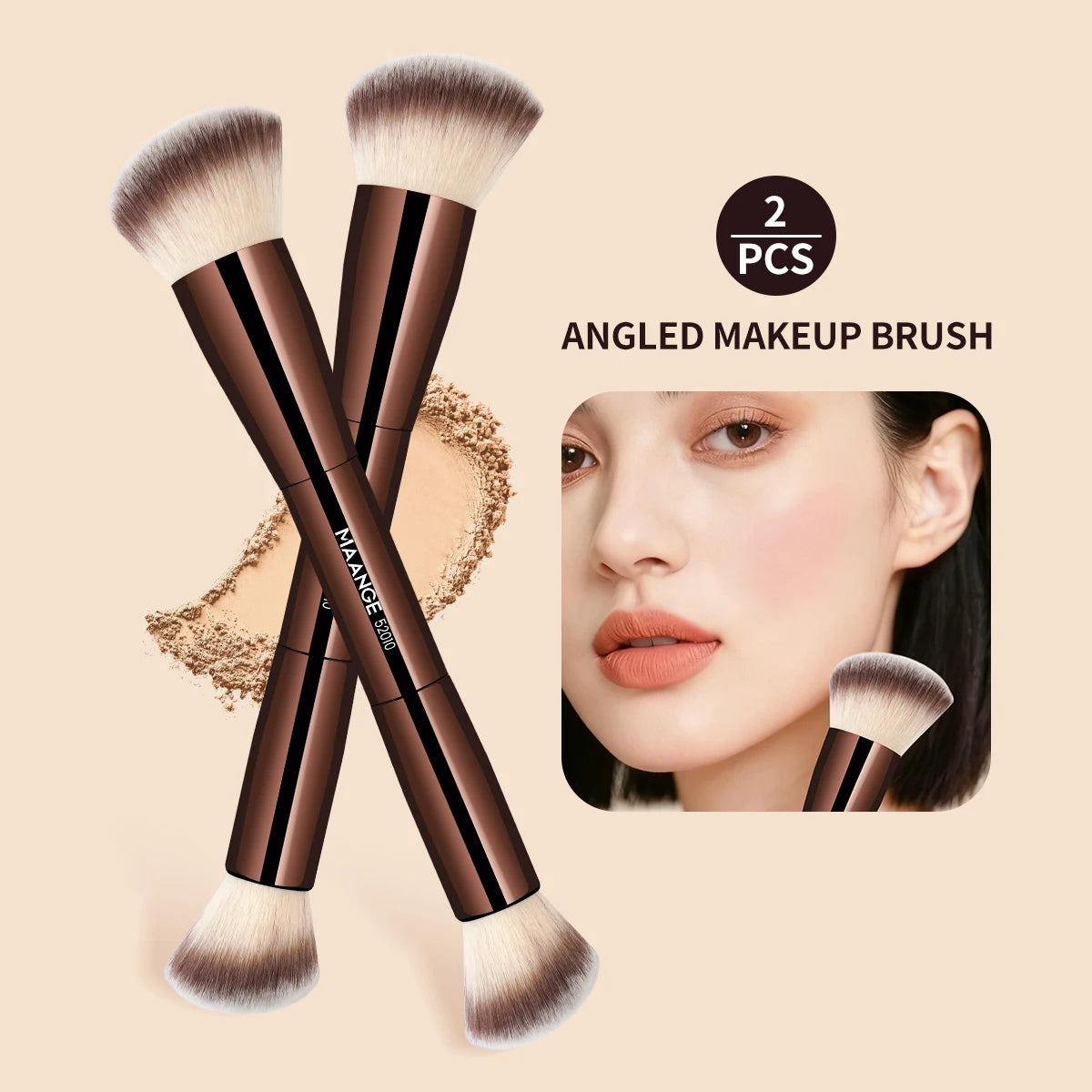 Double-Head Makeup Brush – Soft, Versatile & Professional
