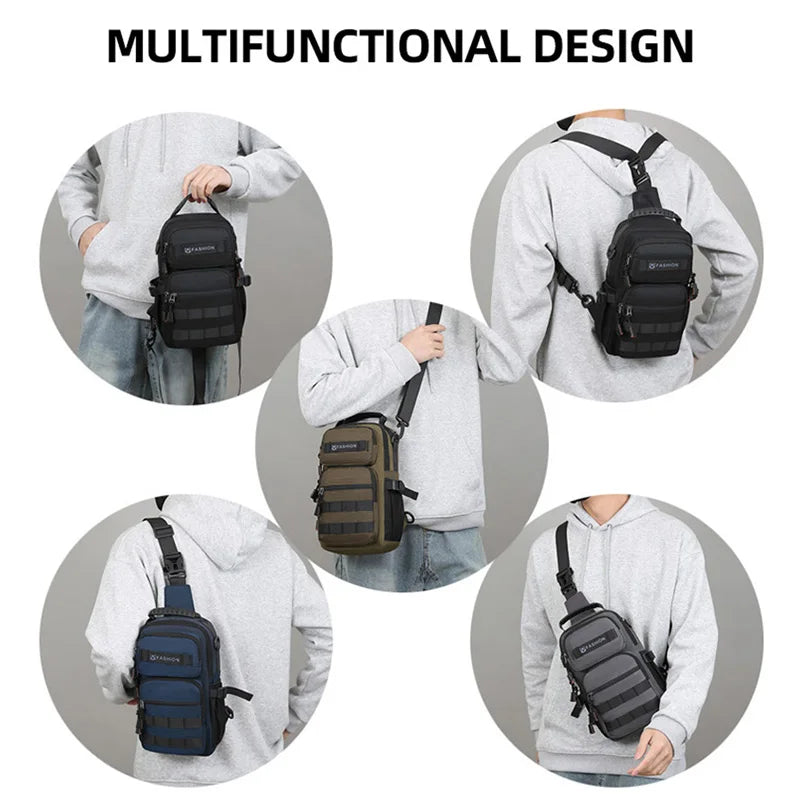 Hiking Chest Bag Travel Multifunctional Molle Backpack Lightweight Handbag Outdoor Cycling Climbing Rig Pouch Large Funny Pack