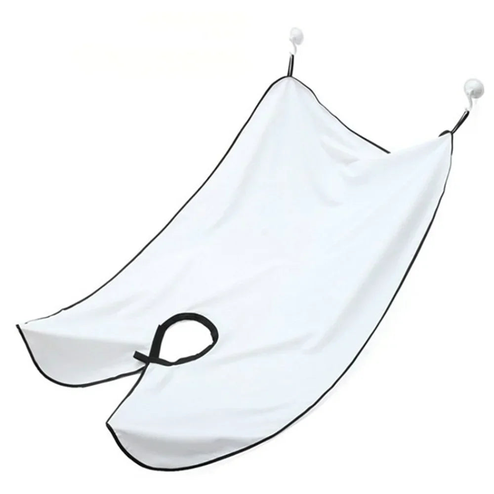 1 pieza para hombre, delantal de afeitado para barba, espejo de pared creativo con ventosa para cortar el pelo, capa para salón en casa, delantal de afeitado para bigote y barba