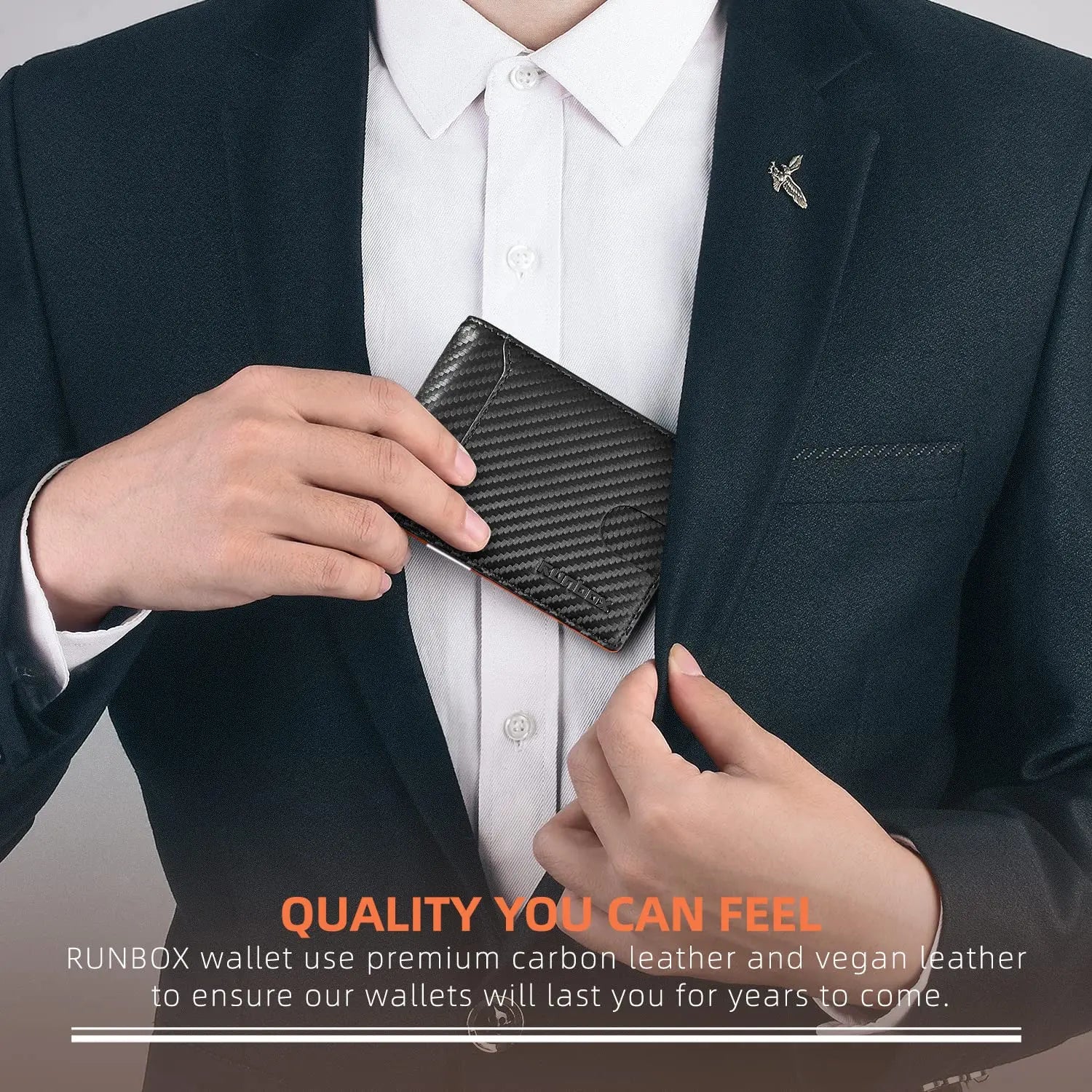 Carteras Delgadas para Hombre - Billetera de Cuero con Clip para Billetes para Hombre - Cartera Bifold RFID para Bolsillo Delantero - Tarjetero Minimalista