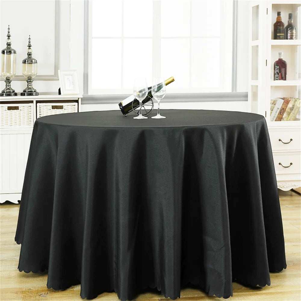 1Pcs. Solid Color Tablecloth, Round Tablecloth, 300cm Diameter, Tablecloth, Restaurant Tablecloth, Hotel Tablecloth, Hotel Tablecloth