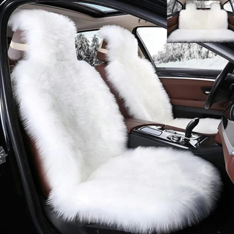 Plush Faux Sheepskin Car Seat Cover