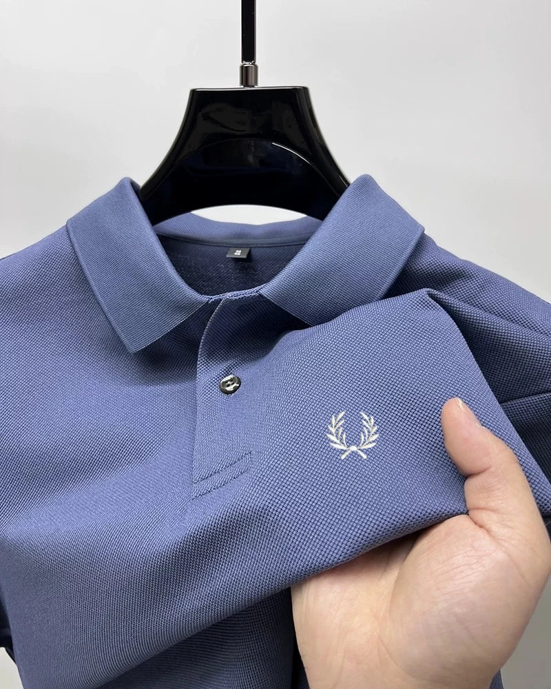 Luxury brand 100% cotton short sleeve men's polo shirt summer high-end fashion classic embroidery business casual golf T-shirt