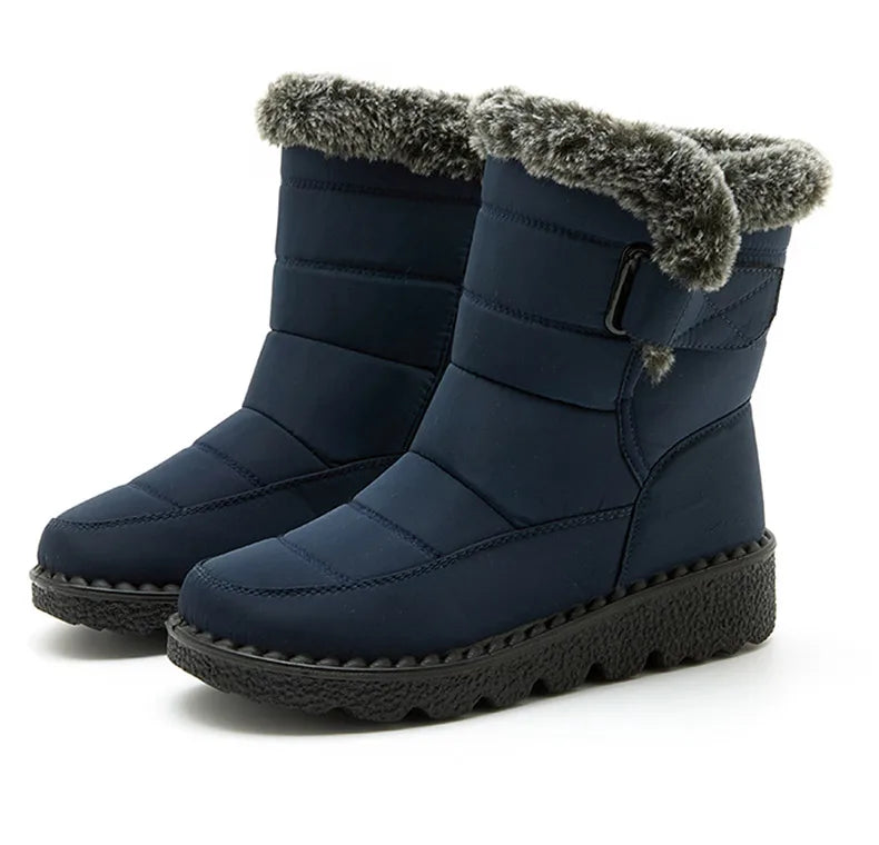 Women's Boots Trend Winter Shoes For Woman Winter Boots Ankle Low Heels Botas Mujer Waterproof Snow Boots With Fur Shoes