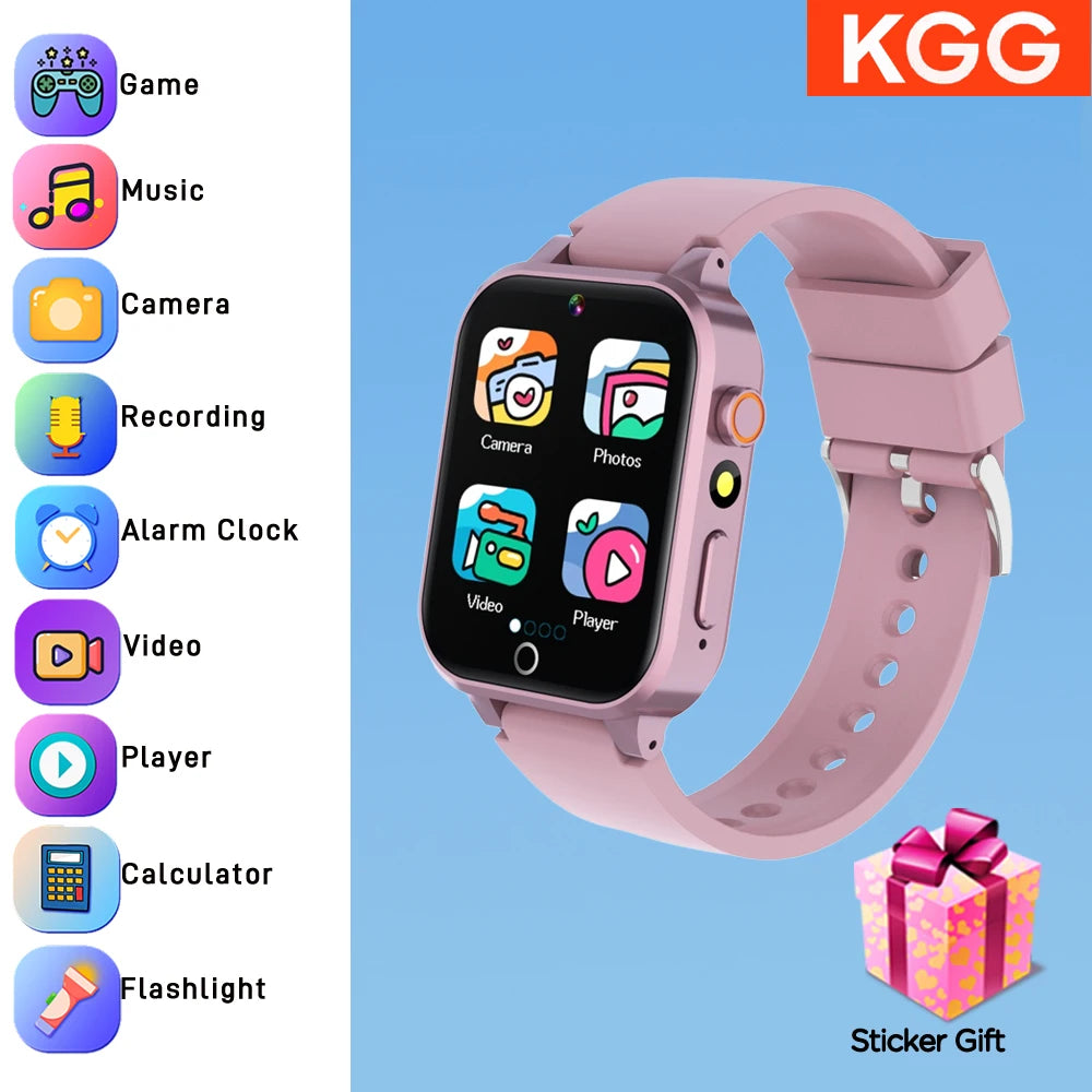 Kids Smart Watch 26 Games Touch Screen Camera Pedometer Video Music MP3 Alarm Clock Audiobooks Habit Track Children Toys Gifts