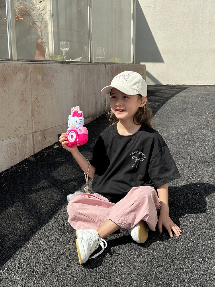 Ropa Infantil Niña Niños Camiseta de Manga Corta Ropa de Niña Verano Tops Ropa de Niños Ropa de Niño Ropa De Niña Ropa De Niño