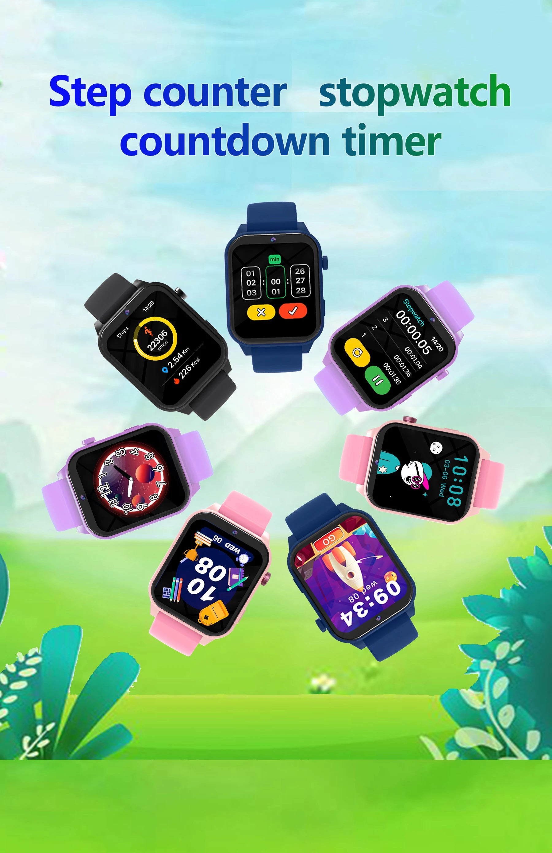 New Smart Watch For Kids 18 Games Waterproof Flashlight Remote Control Photography Boy Girl Holiday&Birthday Gifts