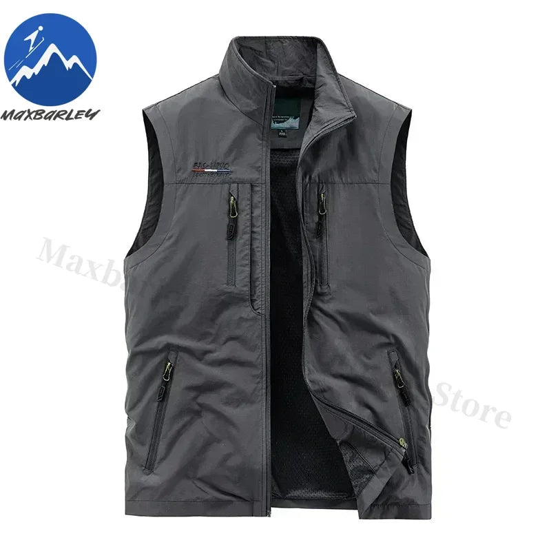 Sleeveless Jacket Vest Men Summer Cargo Climbing Hunting Waistcoat Club Photographer Fishing Vests Camping Working Clothes