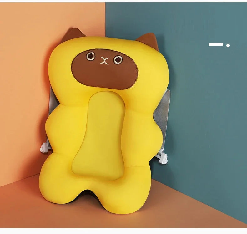 Cojín Flotante de Seguridad para Bebés Antideslizante para Bañera, Asiento de Baño Portátil, Almohadilla de Apoyo para Ducha