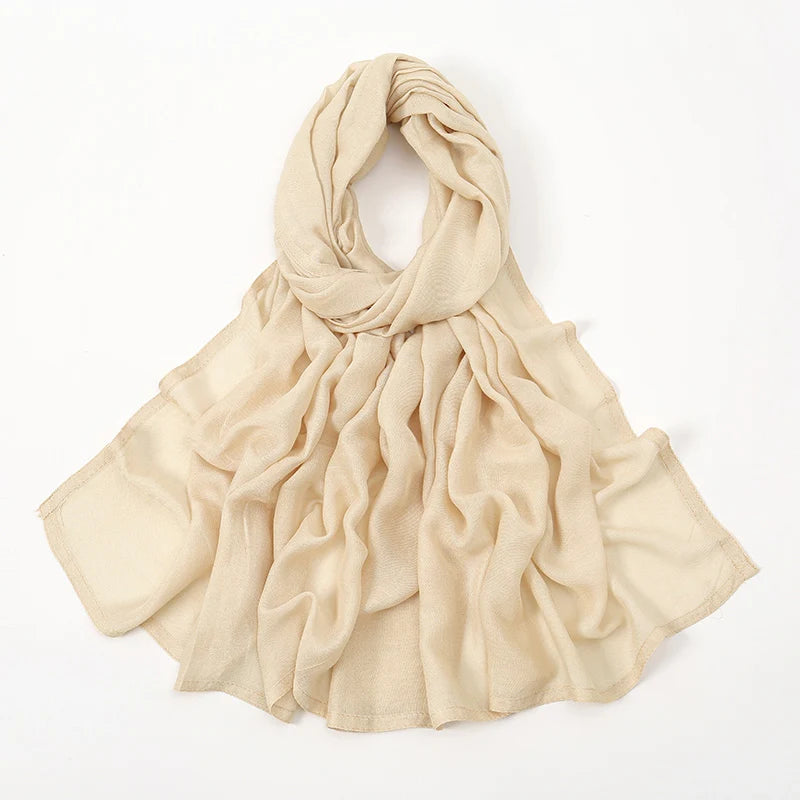 Hijabs musulmanes para mujer, pañuelos finos lisos, chales para mujer musulmana, pañuelo suave de viscosa y rayón, turbante islámico, diadema de 200x85cm
