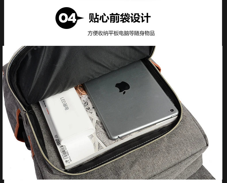 Backpack, Casual Large-Capacity Laptop Bag, Student School Bag, Multi-Functional Bag, Outdoor Travel Backpack, Unisex Bag