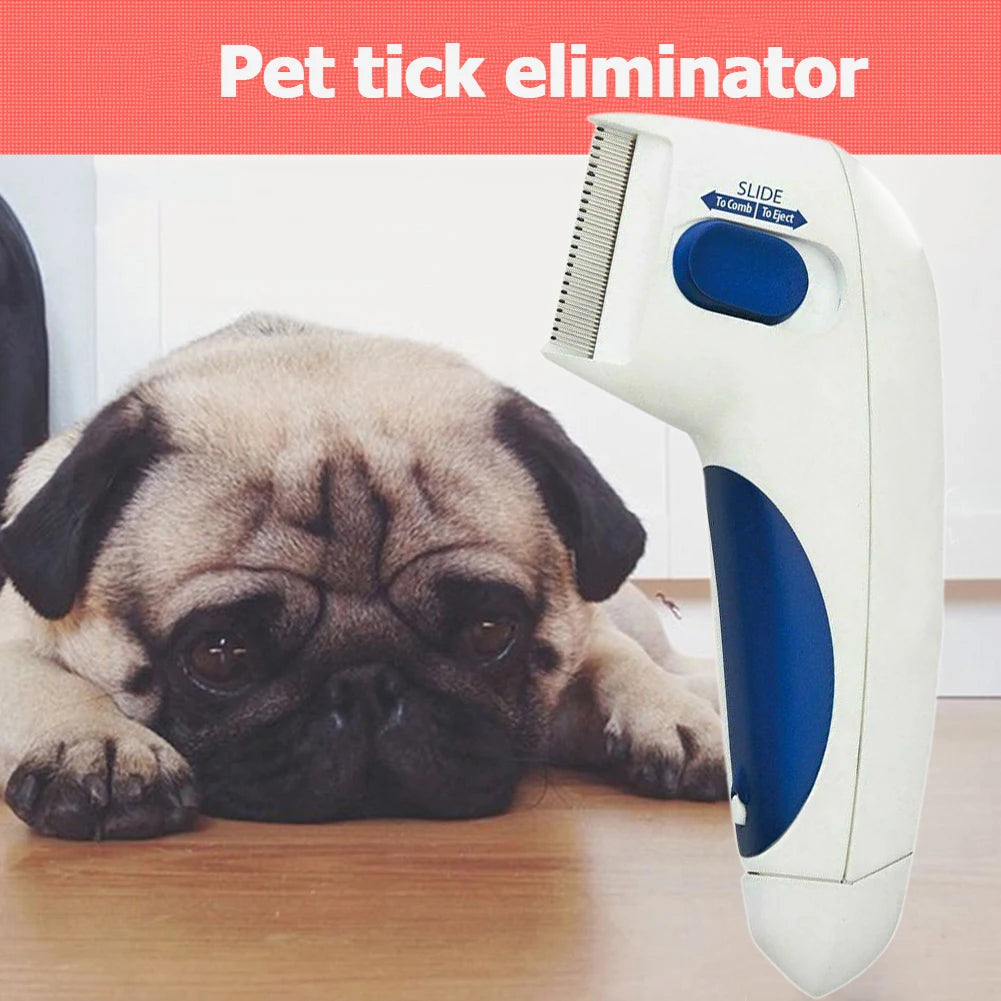 1Pc Pet Licke Electric Tick Remover Comb Safety Tool for Dogs Cats and Pets To Kill Fleas Hair Lice Killer Cleaning Brush