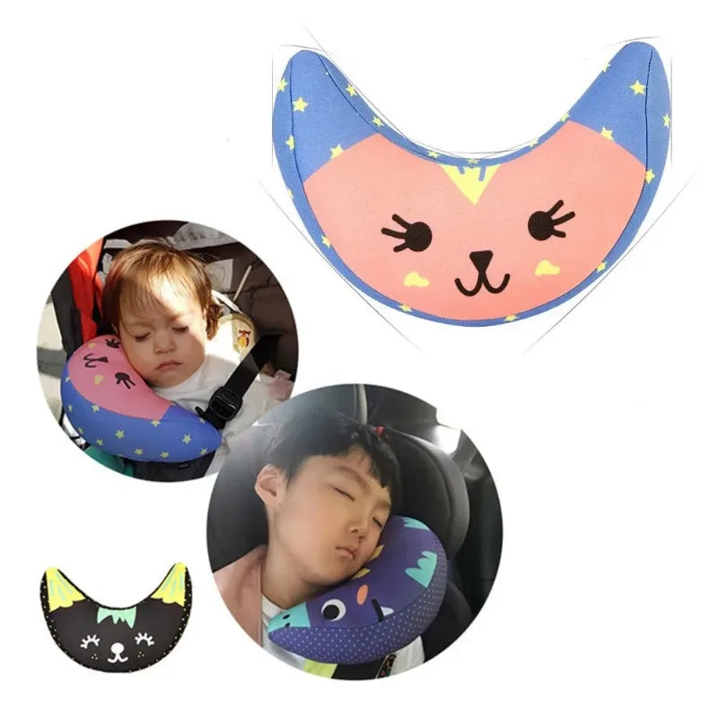 Almohada de seguridad para el cuello para niños, protector de hombros para el cinturón de seguridad del coche, cojín para el cuello del niño, protección para la cabeza del niño, almohada para dormir en el coche