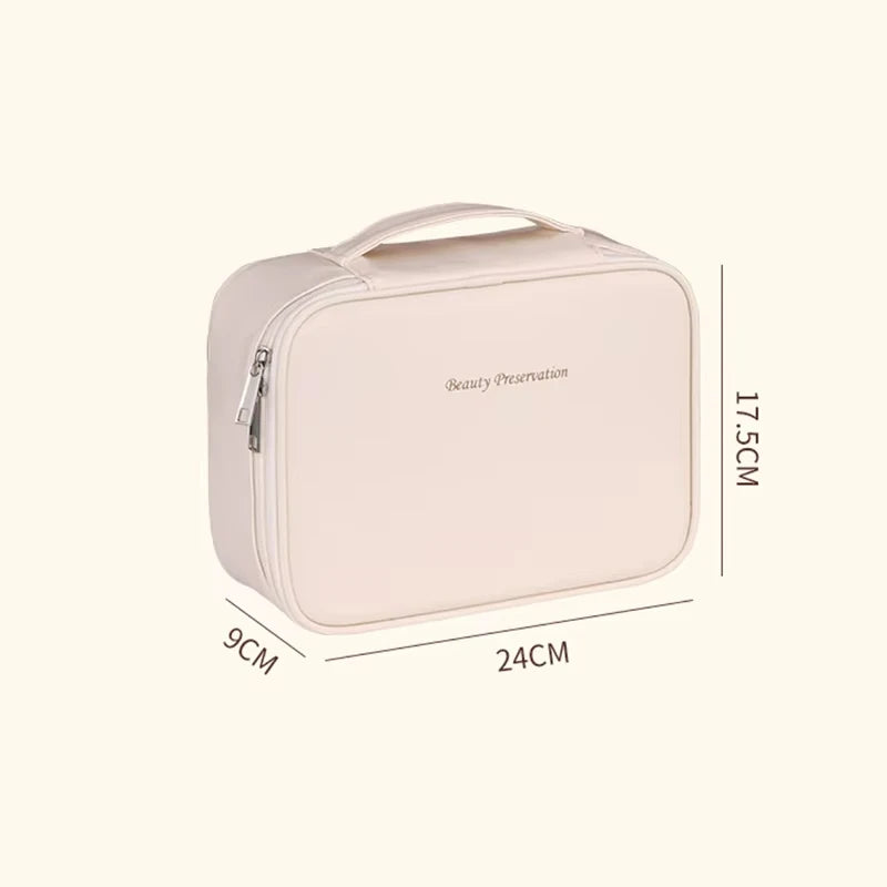 Women's Makeup Bag Large Capacity Double Layer Cosmetic Bag Waterproof Toiletry Pouch Cosmetics Organizer Travel Essentials