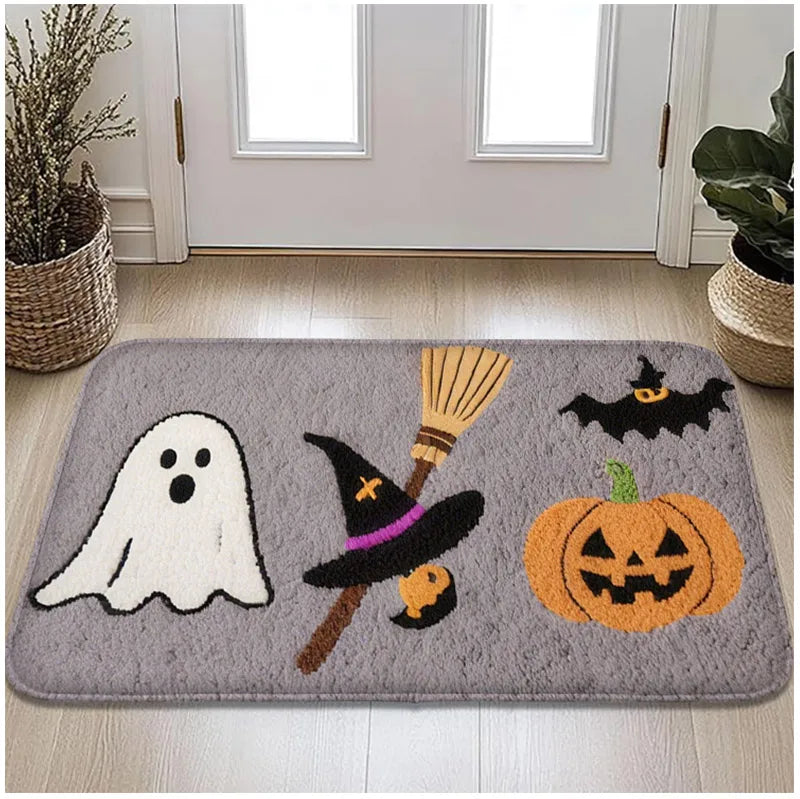 Drip blood element door mat, bedroom anti slip foot mat, shower room small carpet, absorbent foot mat, machine washable