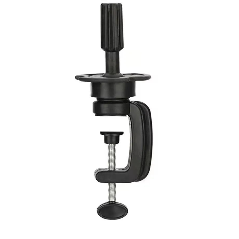 Wig Mannequin Head Stand Cosmetology Manikin Head Standard Holding Holder Clamp Stands Black (1Pc, Desktop Head Stand)