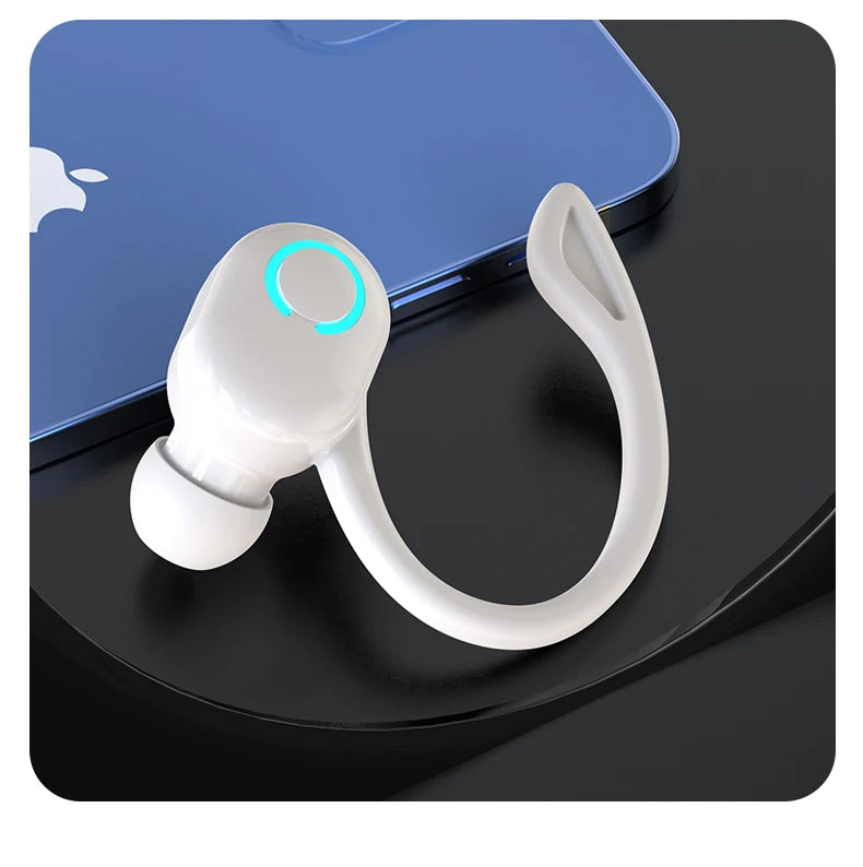 Auriculares inalámbricos Bluetooth graves HIFI con micrófono HD, tipo gancho para la oreja, auriculares con cancelación de ruido, resistentes al agua, para juegos y deportes