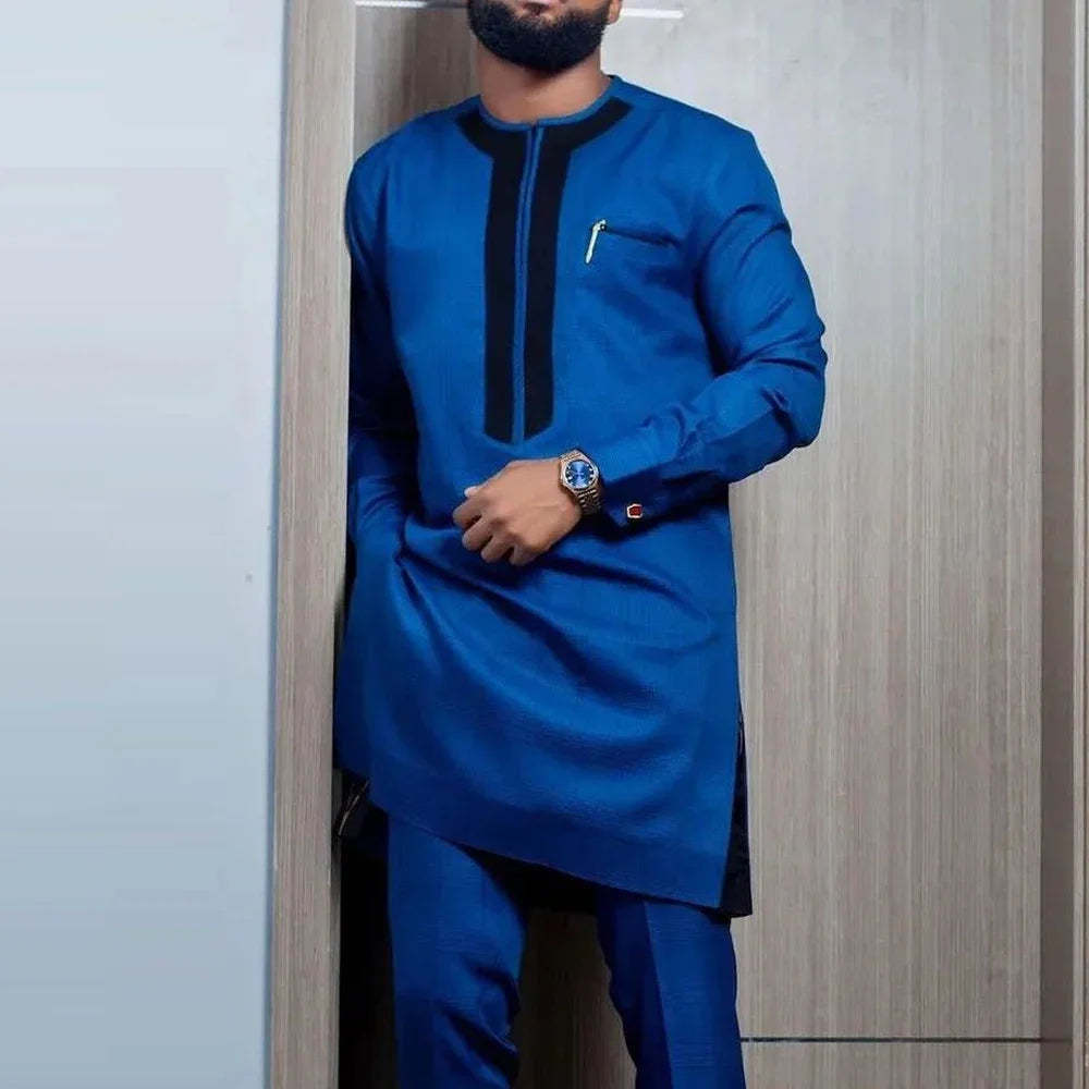 Men's traditional clothing African ethnic style men's suit 2-piece embroidered luxury suit men's casual festival wear Outfits