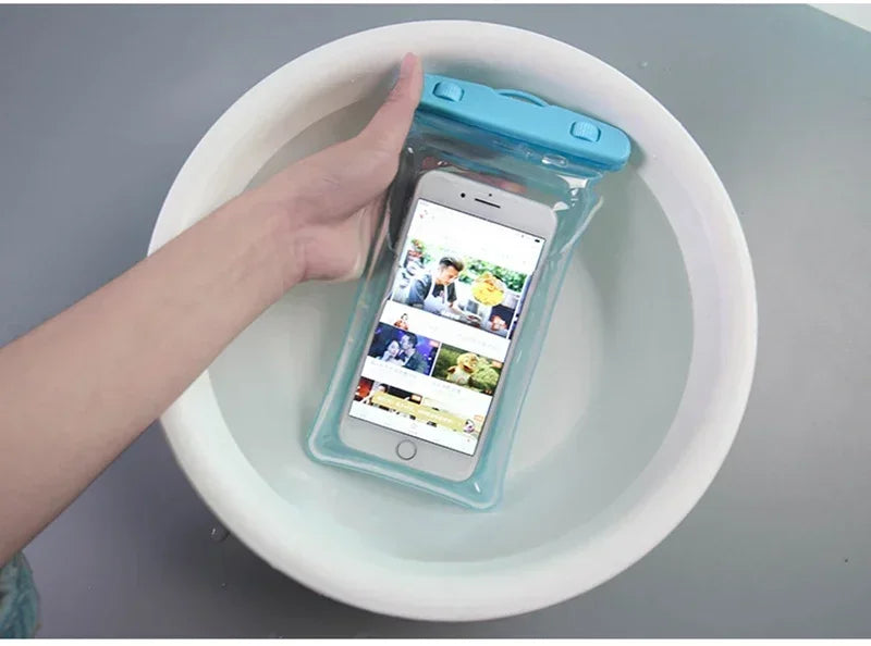 Waterproof Swimming Mobile Phone Cases Macron AirBag Hanging Neck Cases Diving Skiing Universal Phone Bag for All Phones 7 Inch