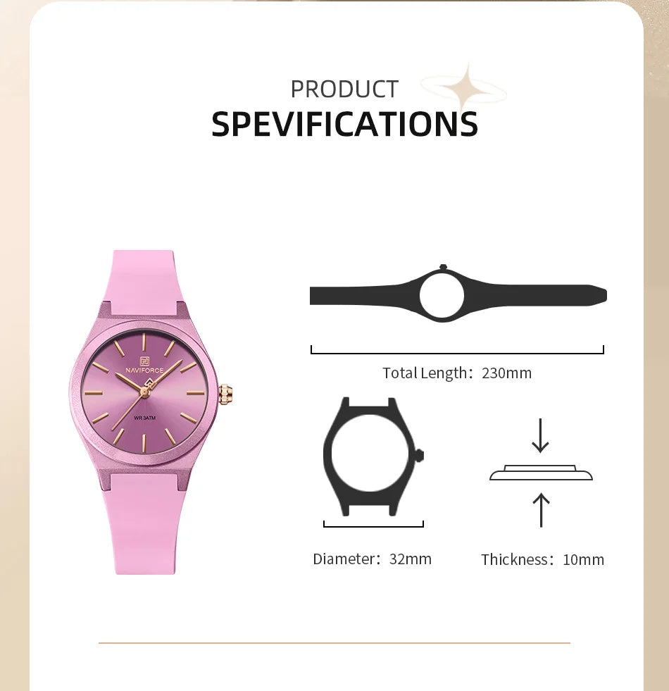 NAVIFORCE Women Watches Luxury High Quality Quartz Watch Ladies Creative Clocks Waterproof Female Wristwatches Relogio Feminino
