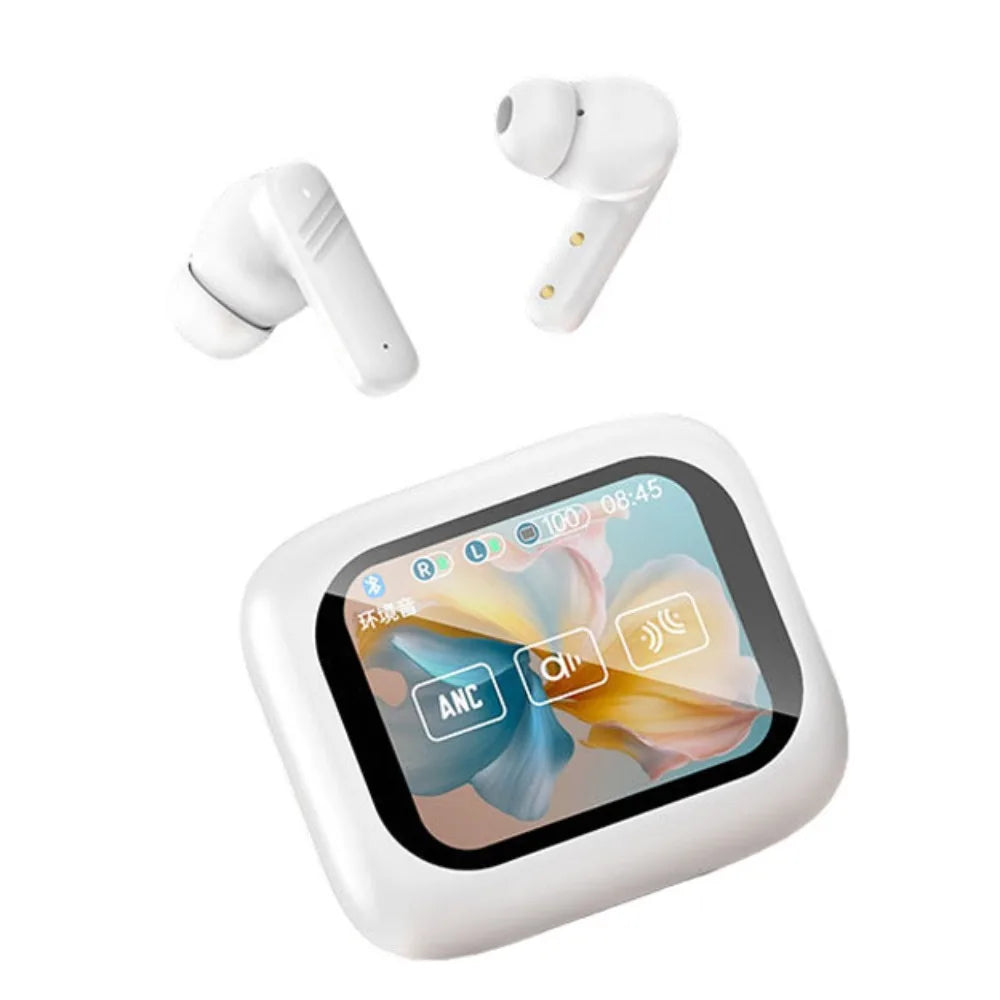 Bluetooth 5.4 Full Touch Screen Headphones ENC Mic in Ear ANC Bluetooth Earphones HD Call Long Battery HiFi Stereo Earphones