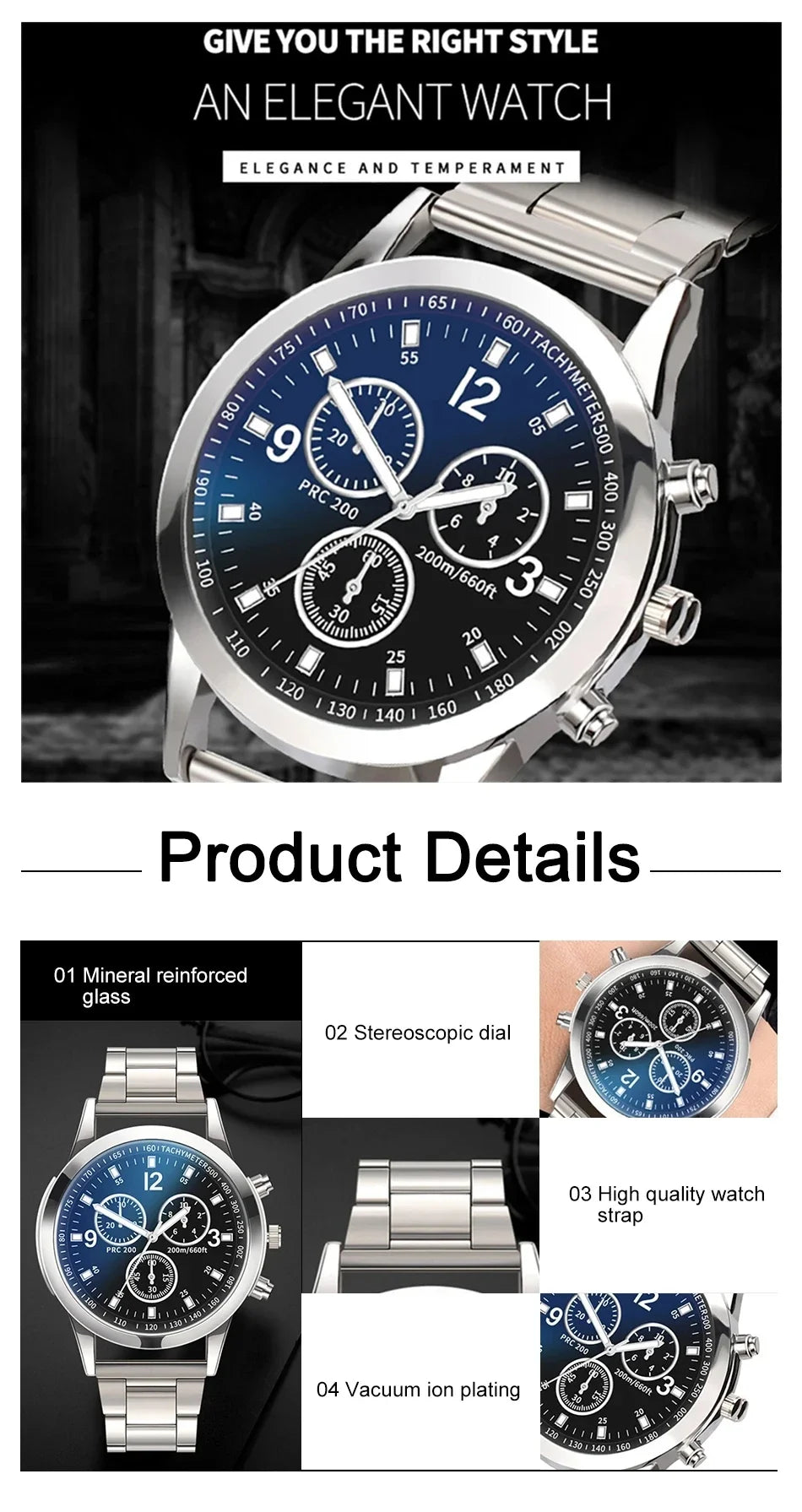 Nuevo reloj de hombre, banda de lujo, reloj redondo, moda, Blu-ray, reloj romano para hombre, relojes para hombre, שעון ספורט, часы мужские наручные