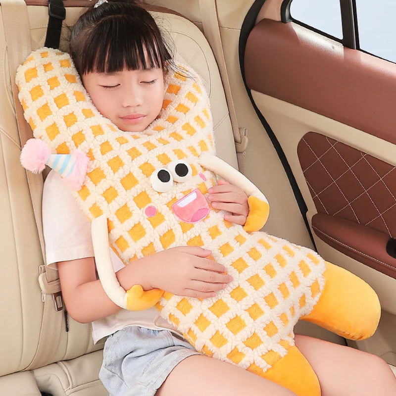 CuteY Shape Kids Travel Safety Pillow Car Seat Neck Pillow Car Sleep Long Distance Travel Pillow Head Pillow Support Kids Adults